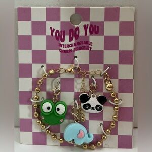 CHILDRENS PANDA FROG ELEPHANT CHARM BRACELET NWT YOU DO YOU